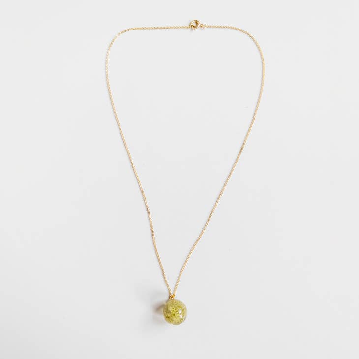 Mini Botanical Sphere Pendant - Moss