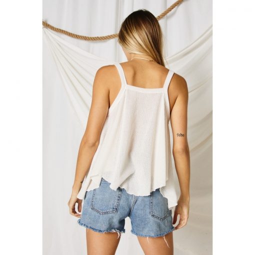 Button Tank - Cream