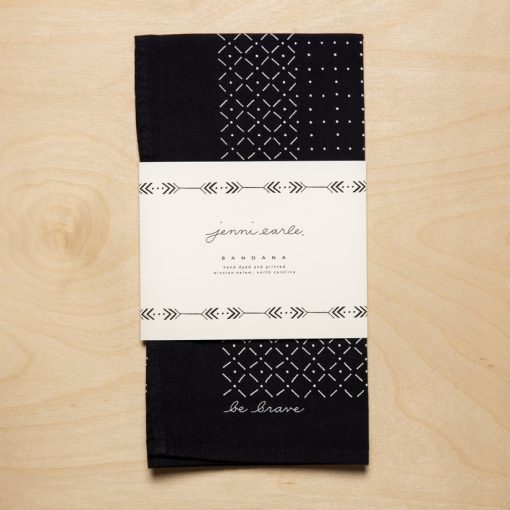 Jenni Earle Bandana - Be Brave Black