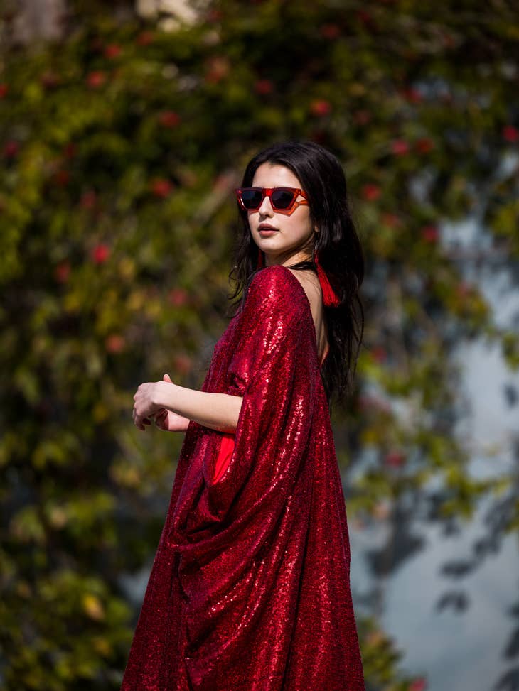 Ruby Sequin Caftan