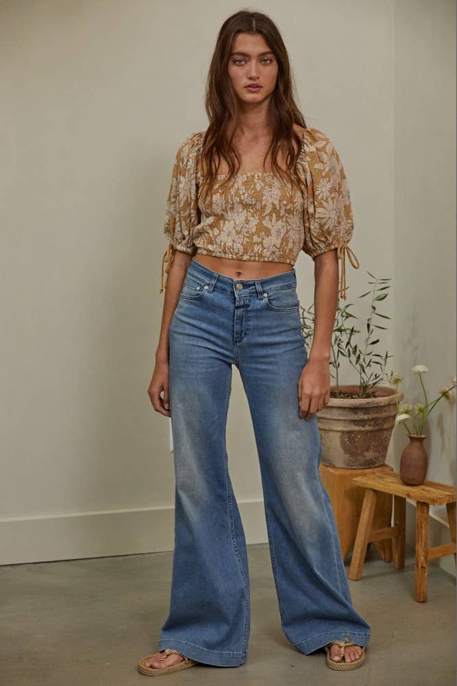 Everlast Floral Top - Mustard