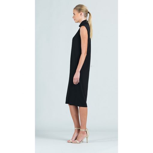 Mock Turtle Tank Dress - Black