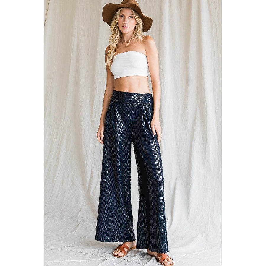 Black Sequin Opal Pants