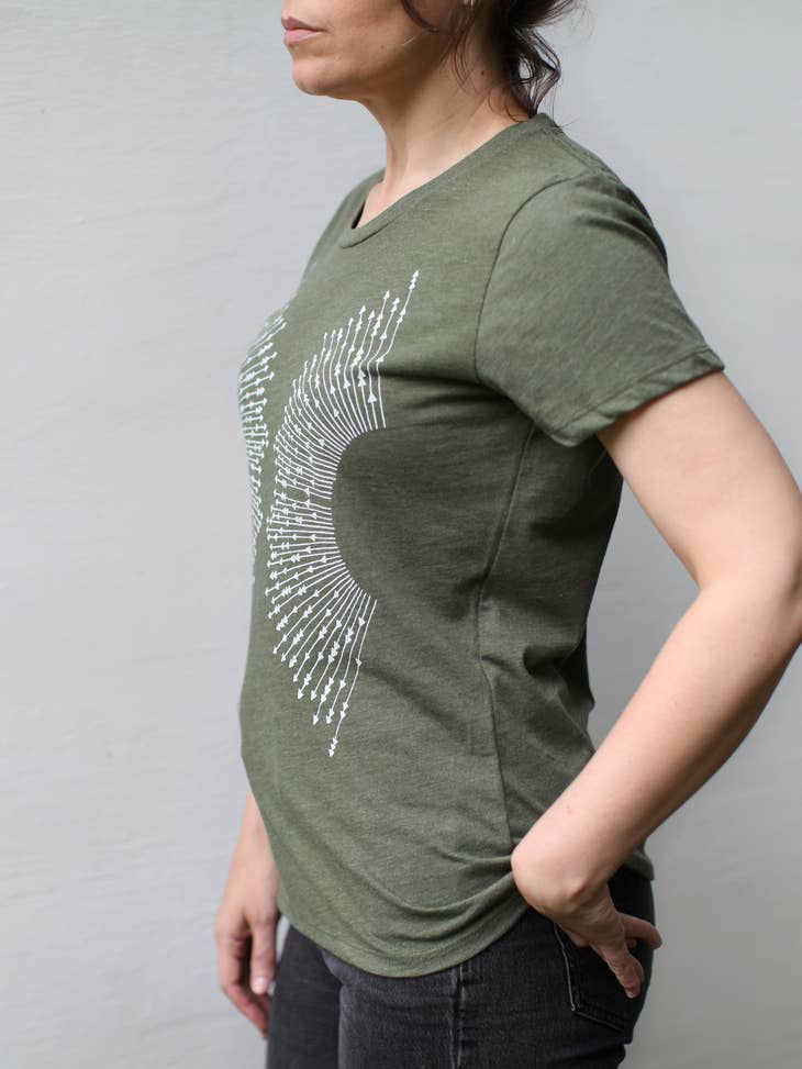 Artemis Corset Print Tee - Green