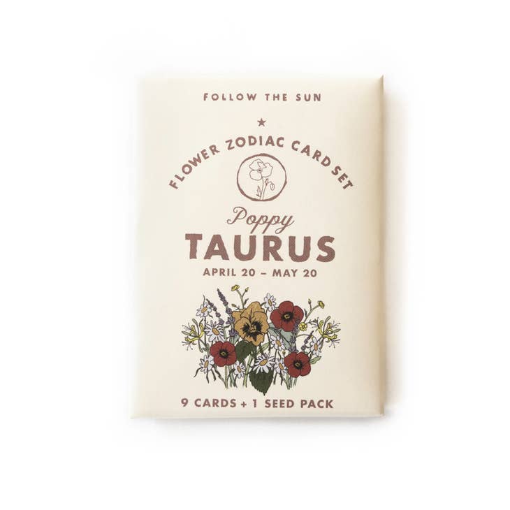 Flower Zodiac Sticker Card Set - Taurus