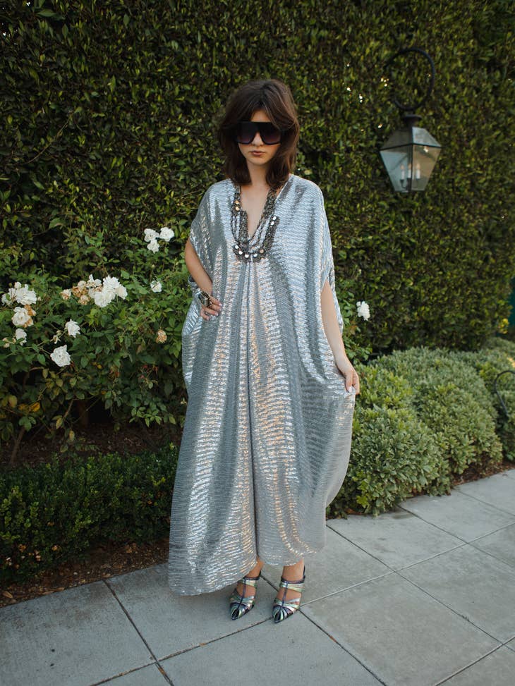Platinum Sequin Caftan
