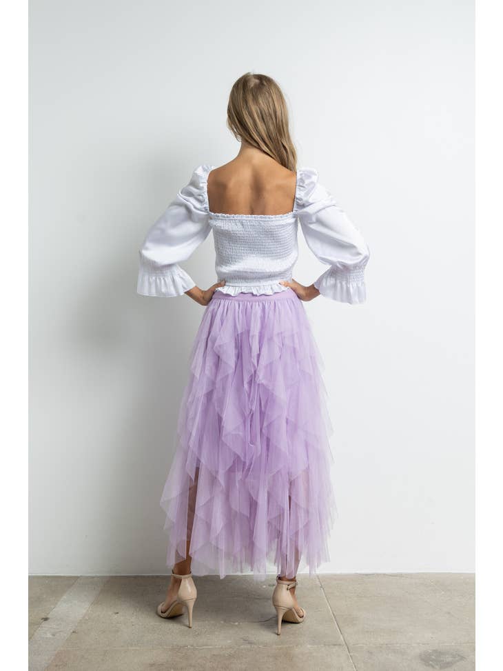 Layered Tulle Skirt - Lilac