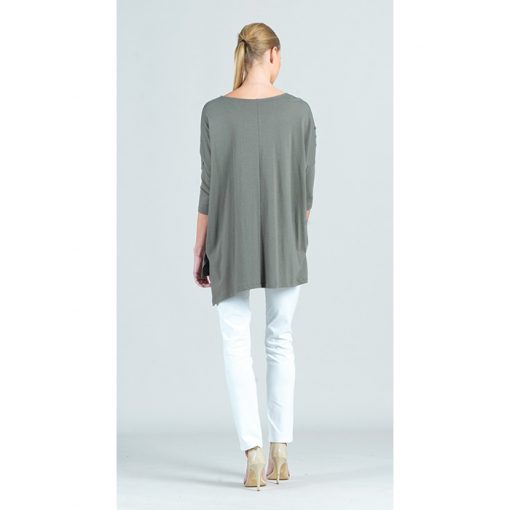 Button Sleeve Tunic - Olive