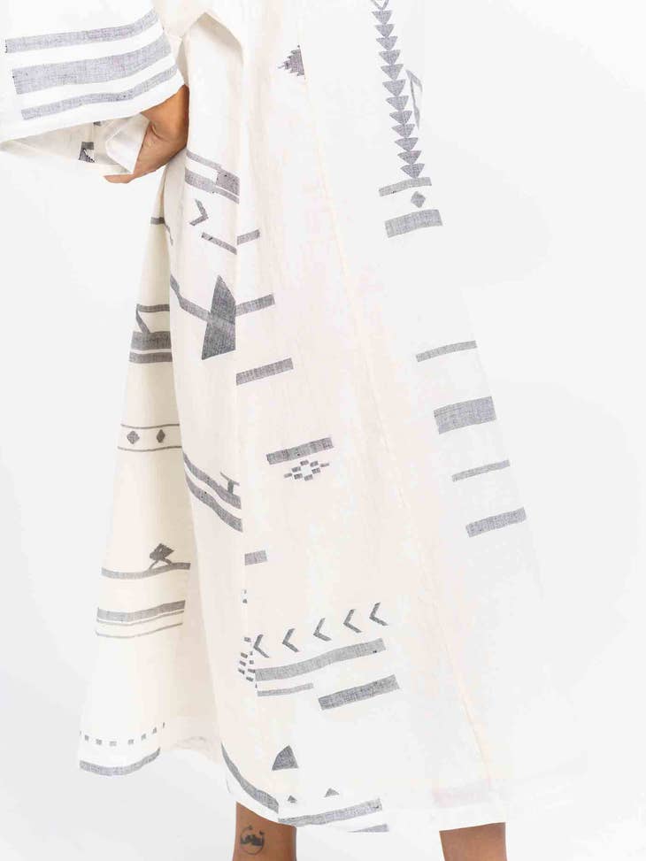 Oversized Sleeve Straight Cut Dress