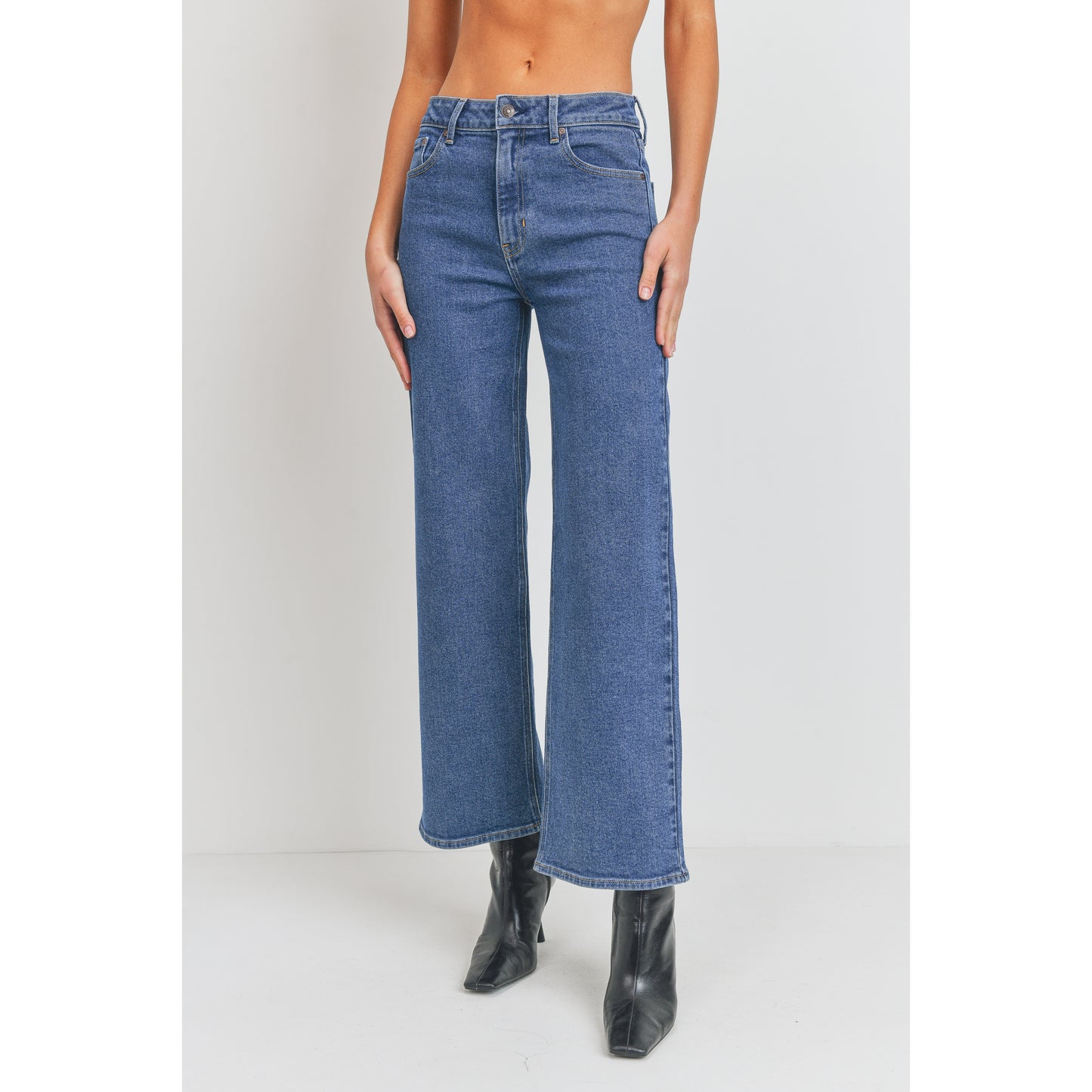 High Rise Full Length Straight - Dark Wash