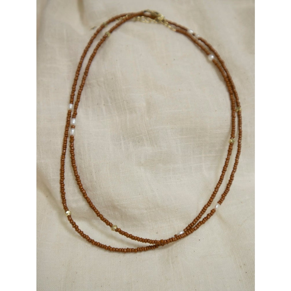 Amber Beaded Necklace