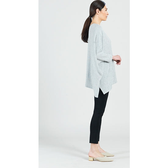 Free Flowing Angle Hem Tunic - Oatmeal
