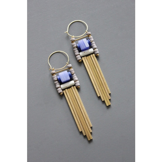 Brass Fringe Earrings