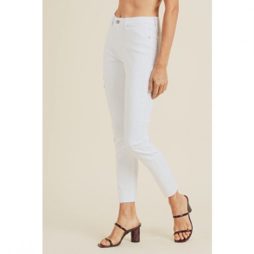 High Rise Scissor Cut Skinny - White