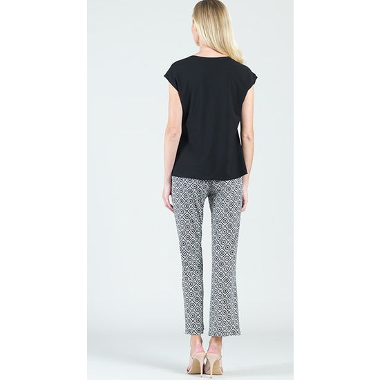 Ruffle Drape Cap Sleeve Top