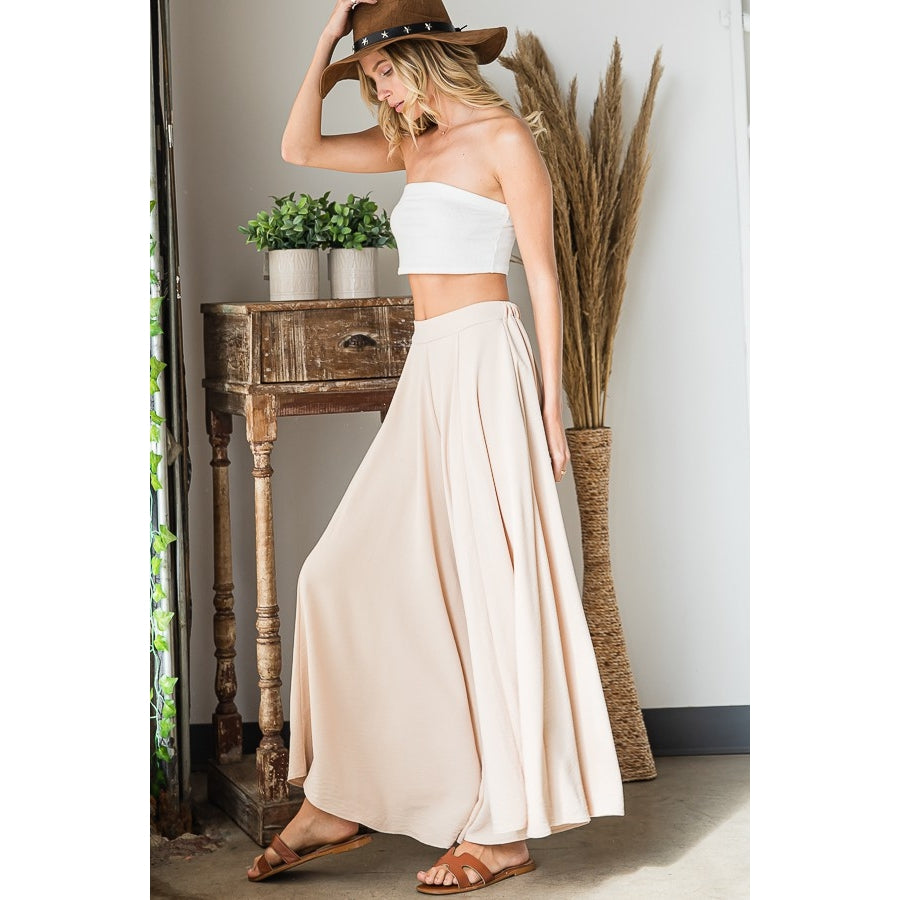 Wide Leg Traveler Pants - Taupe
