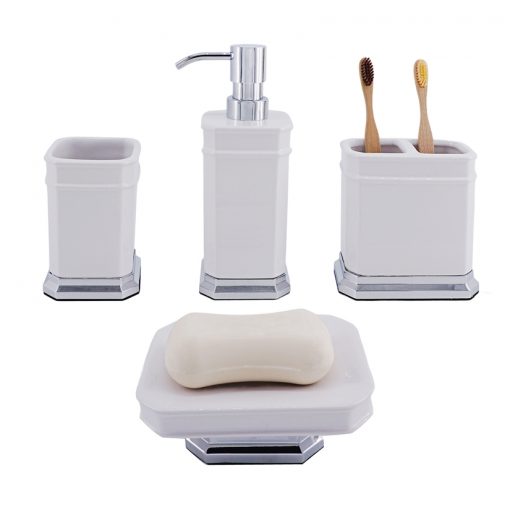 Soap Dish with Metal - Ceramic
