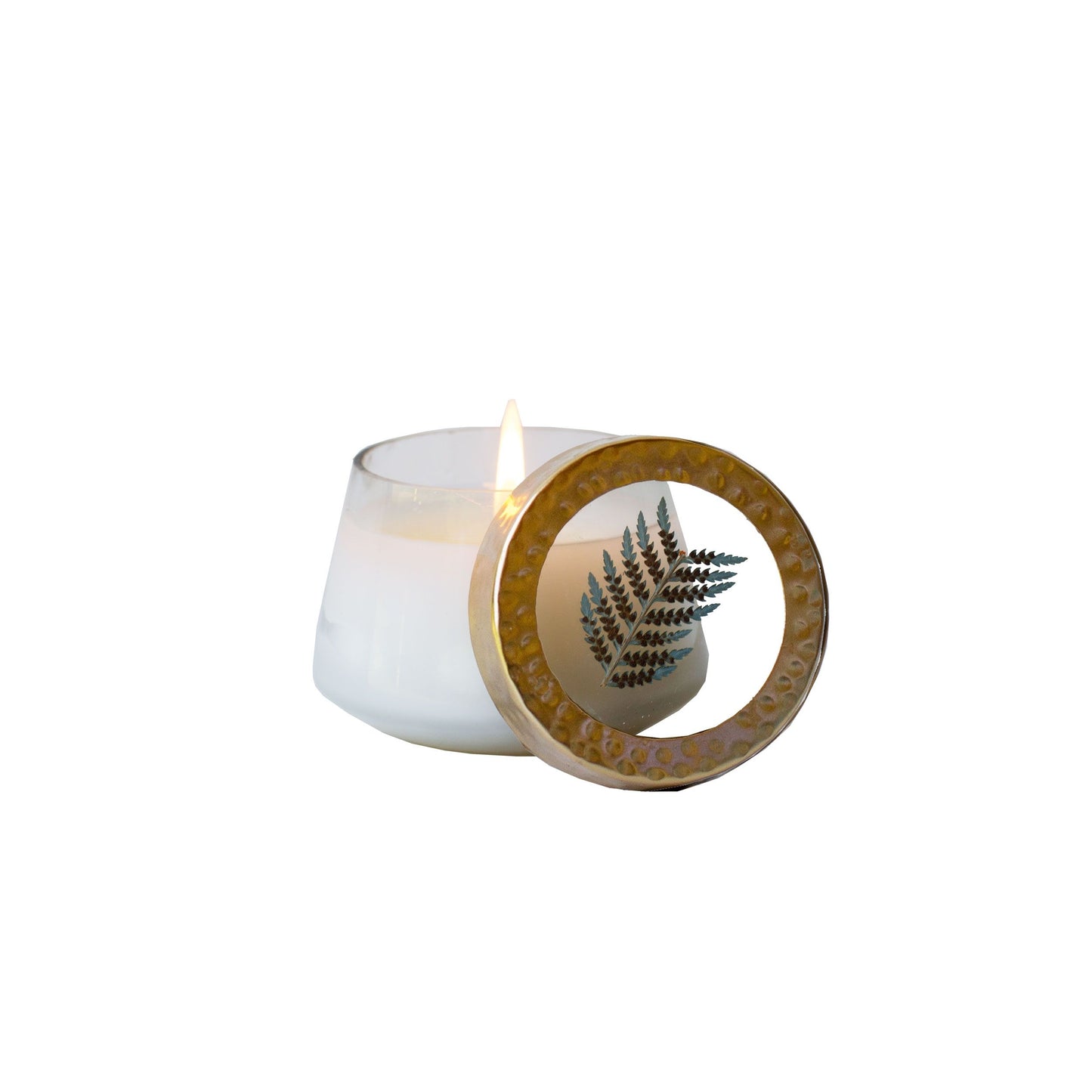 Frosted Juniper Floral Candle - Small