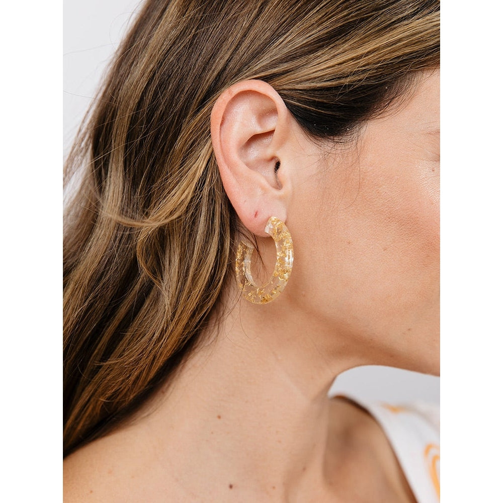 Goa Resin Hoops - Gold