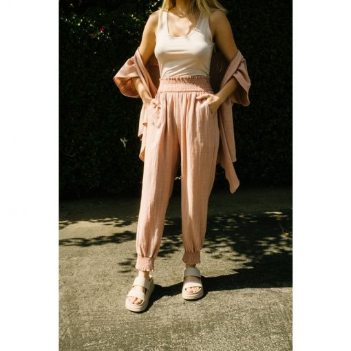 Ruched Pants - Mauve