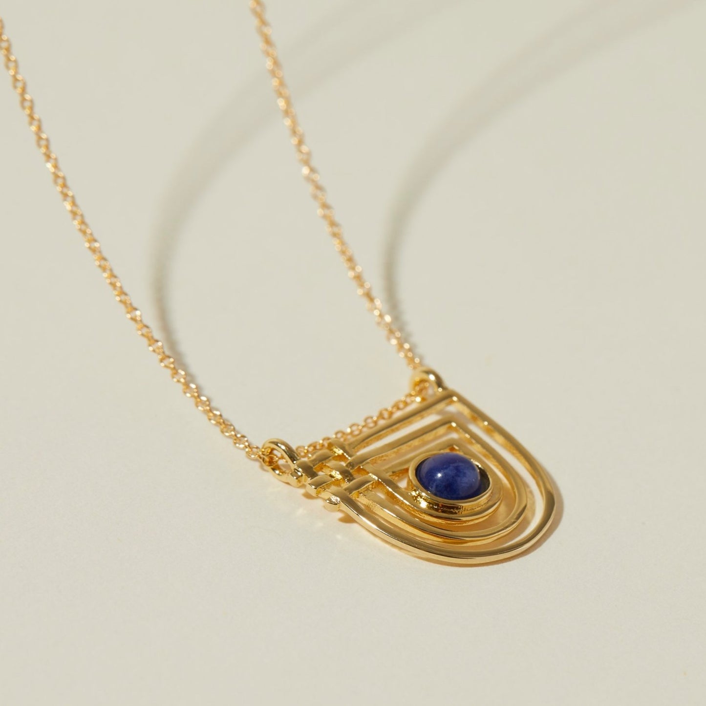 18" Golden Era Necklace - Lapis