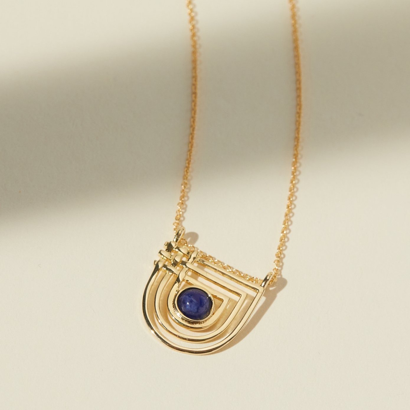 18" Golden Era Necklace - Lapis