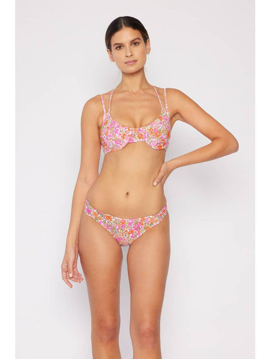 Underwired Two Way String Swimsuit - Pink Floral