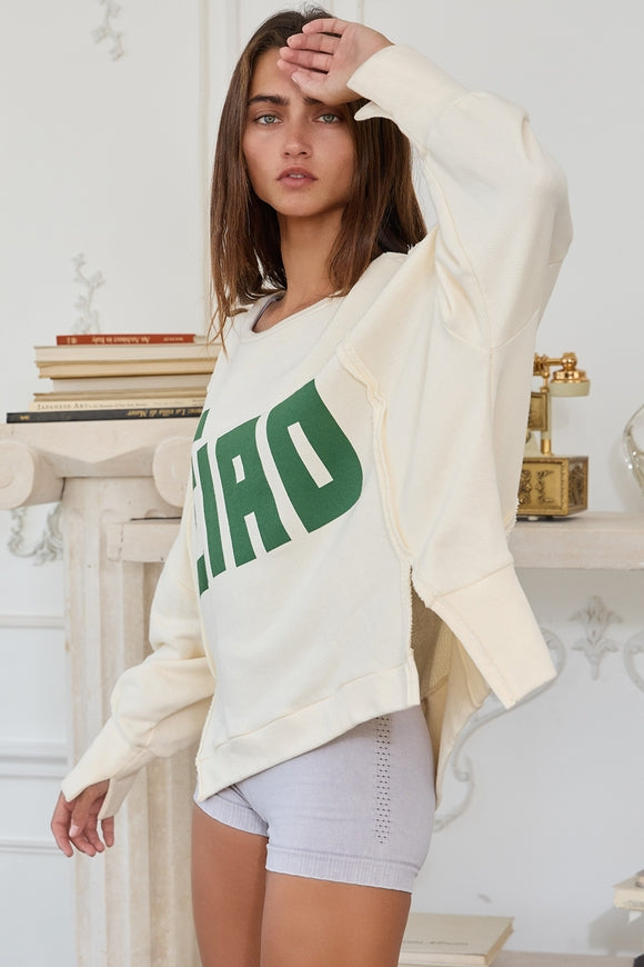 Ciao Long Sleeve Top - Cream