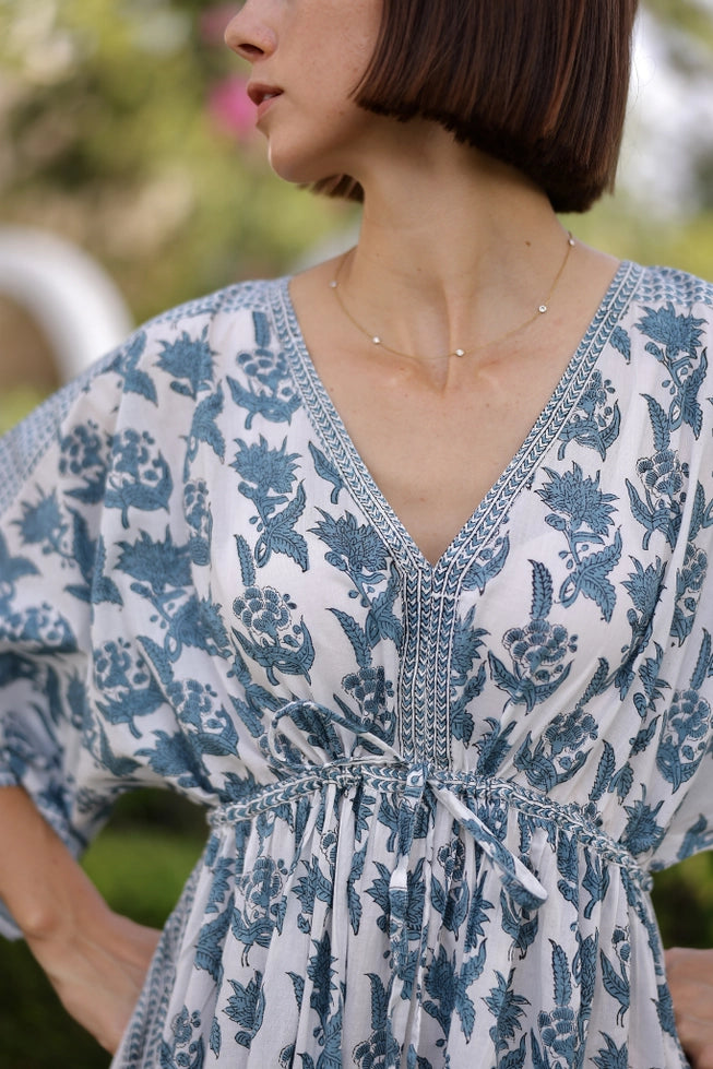 Aruba Voile Kaftan - Blue