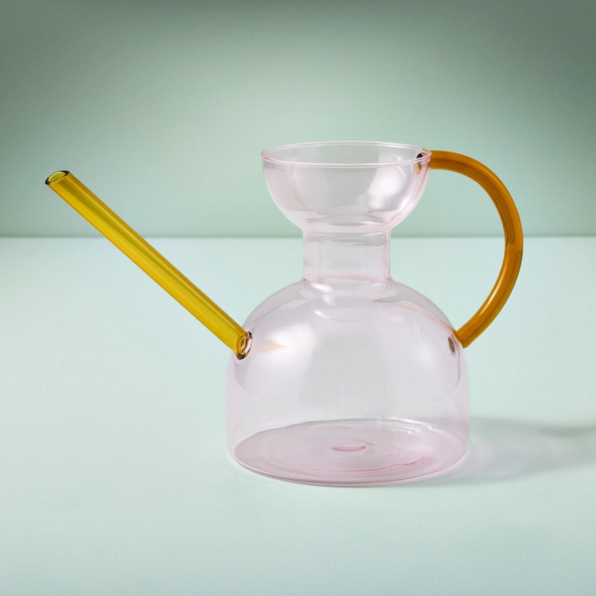 Glass Watering Can - Pink