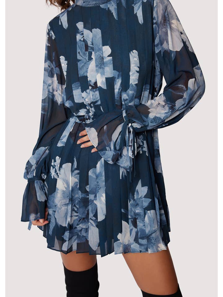 Josephine Mini Dress - Blue Floral