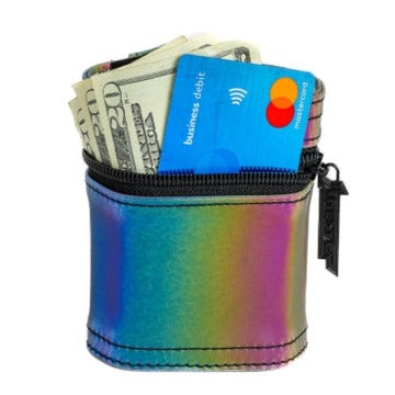 80's Wrist Wallet - Reflective Rainbow
