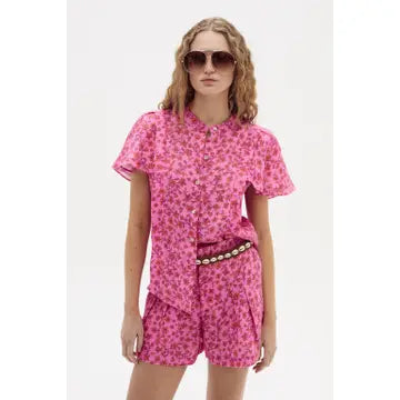 Frida Linen Shorts - Simone Print