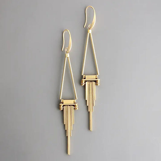 Geometric Brass Earrings