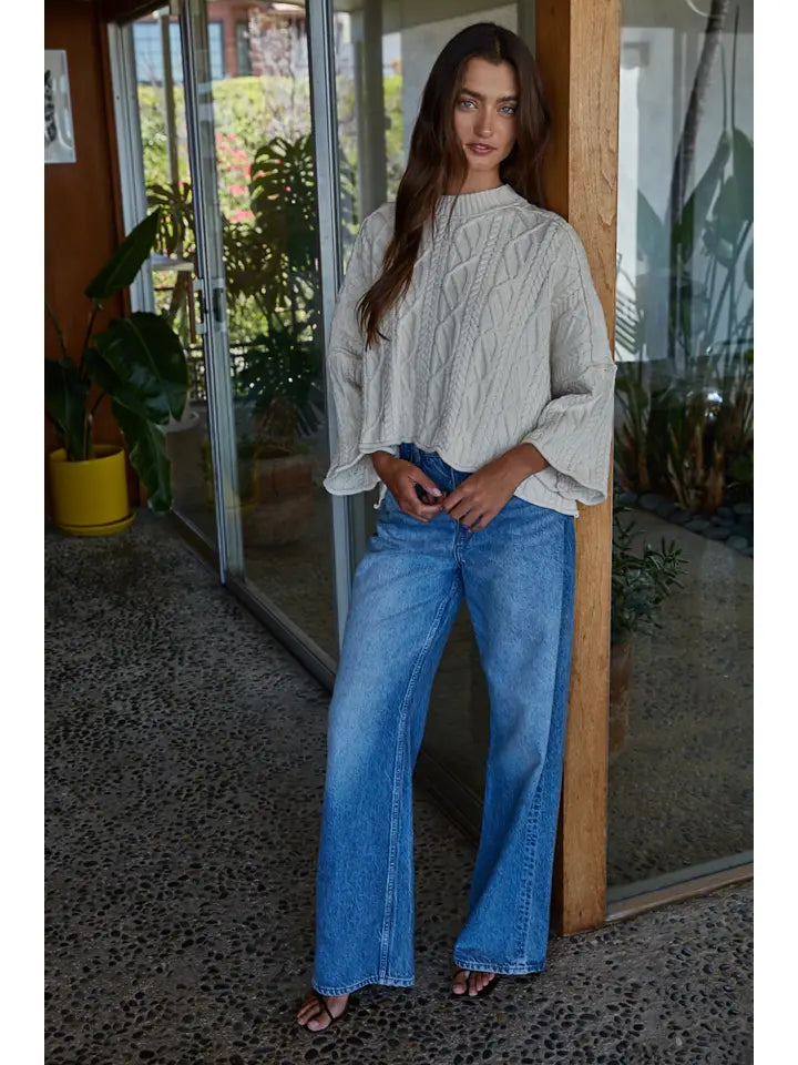 Cable Knit Pullover - Natural