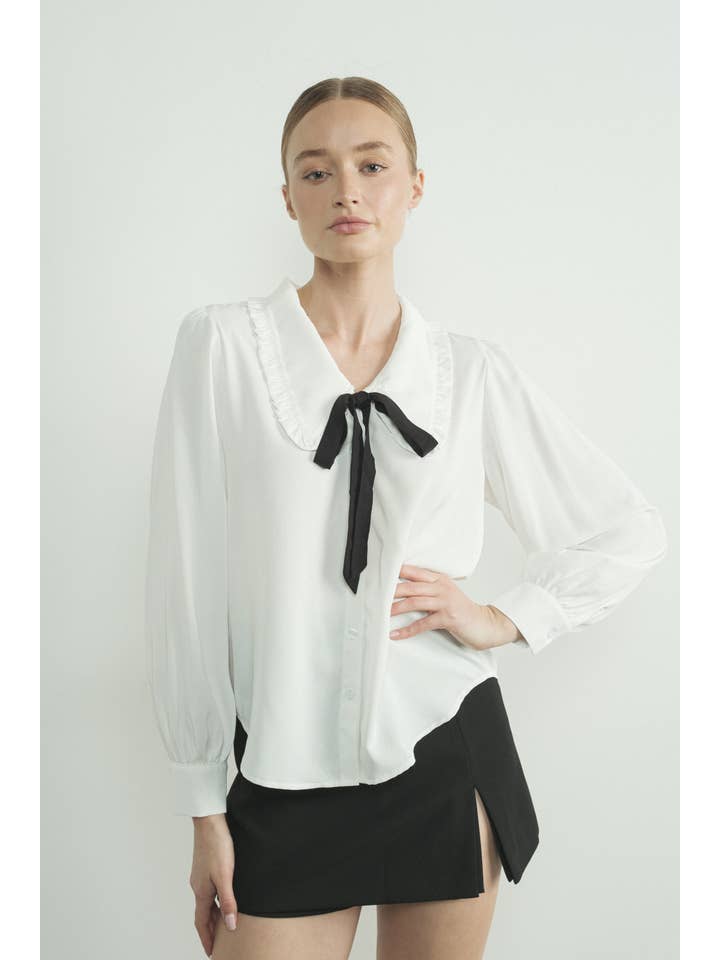 Peter Pan Blouse - Off White