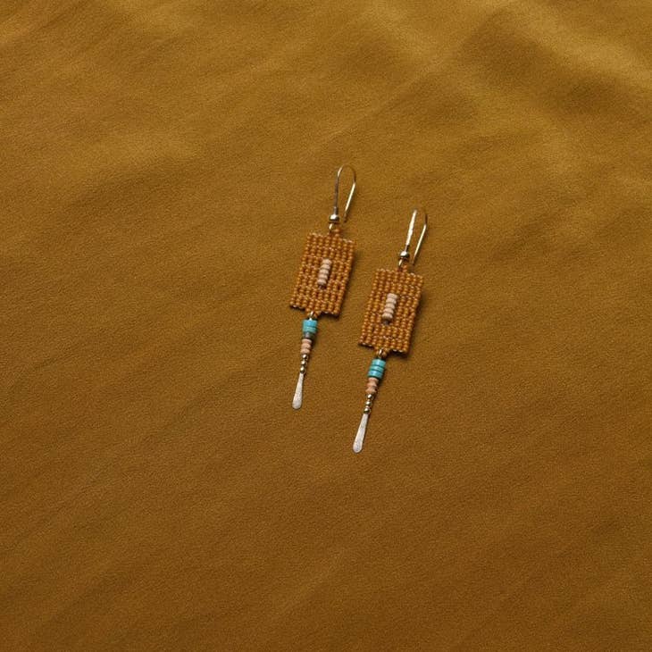 Canyon Earring - Earth and Turquoise