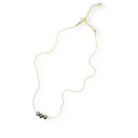 Perla Necklace - Black Pearl