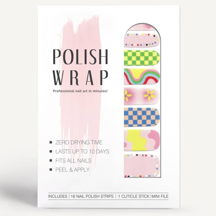 Nail Polish Wrap - Retro Party