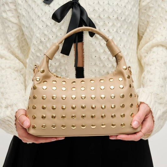 Beckette Studded Crossbody - Natural