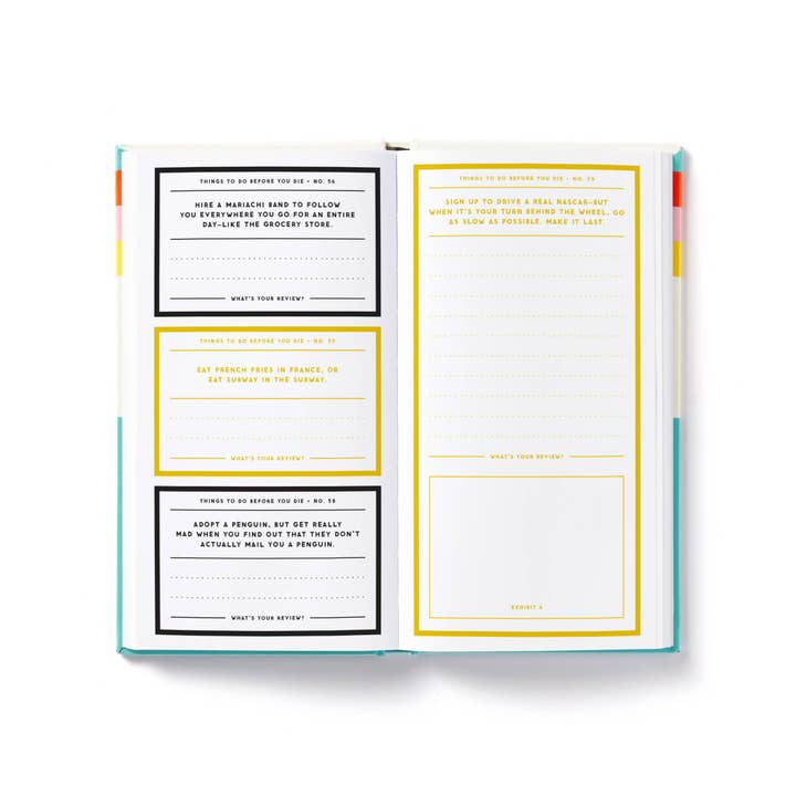 A Million Things To Do Before You Die Prompted Journal