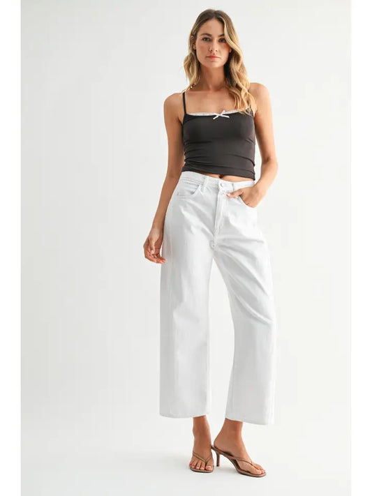 Barrel Jean Twist - Optic White