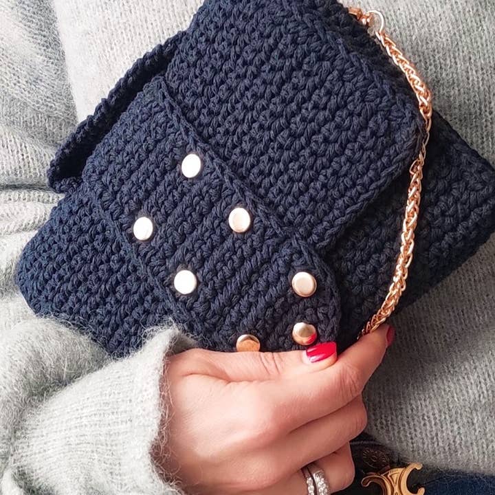 Crochet Crossbody - Navy