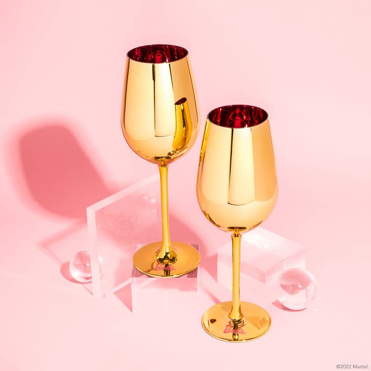 Barbie Wine Glasses - Dreamhouse Gold