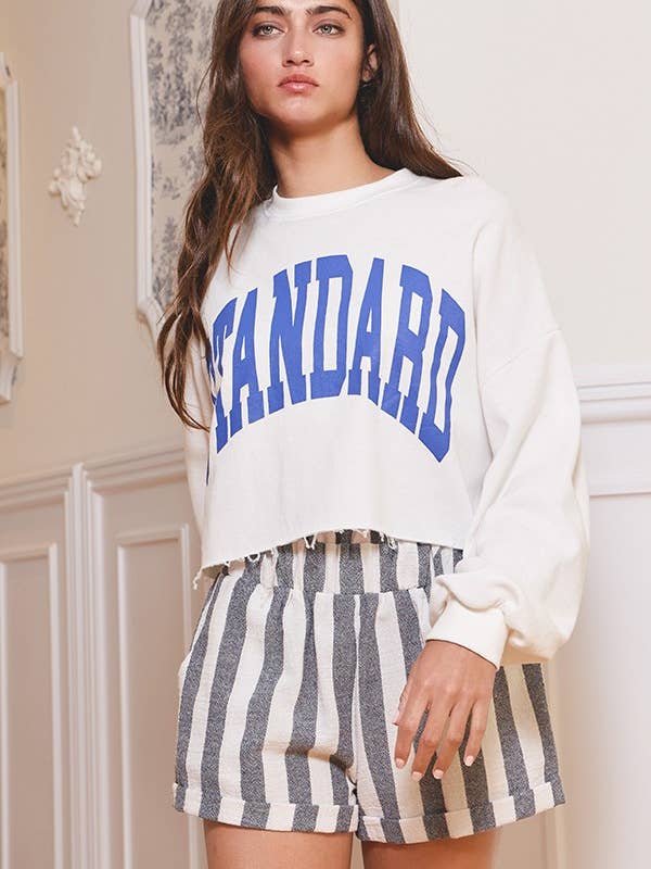 Graphic Crop Sweatshirt - Standard