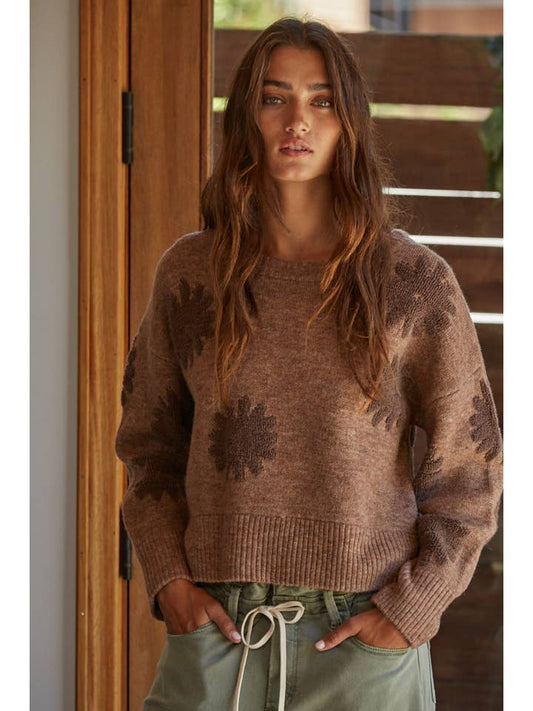 The Paislee Pullover - Brown