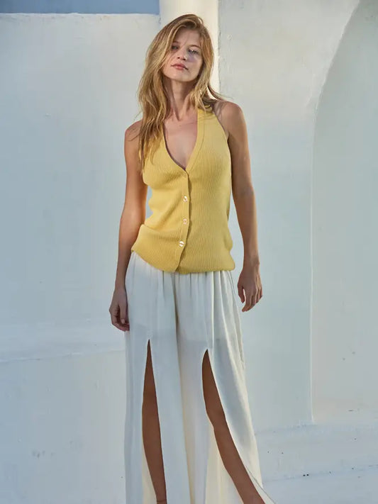 Halter Vest Top - Honey