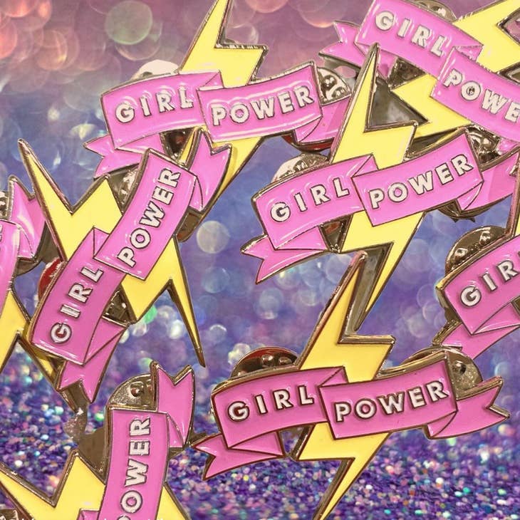 Girl Power Bolt Pin