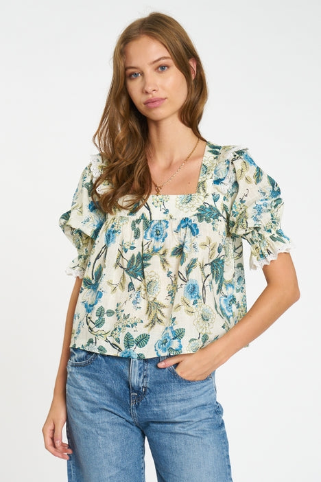 Jodie Top - Blue Floral