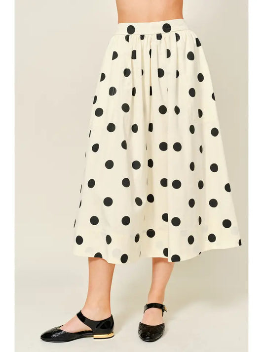 Midi Full Skirt - Dot